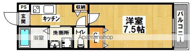 アジュール石津 A棟(1K/1階)の間取り写真