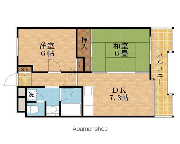 アルテハイム城北Ⅰ(2DK/7階)の間取り写真
