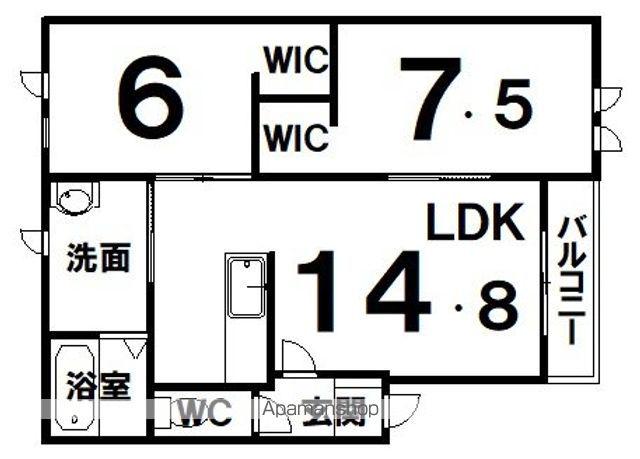 CHERIE FLEUR(2LDK/3階)の間取り写真