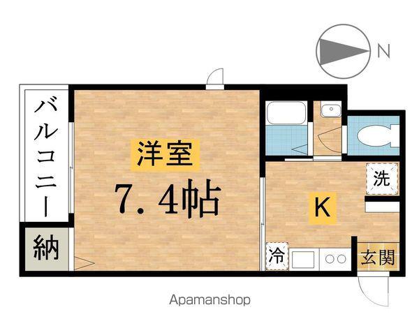 ラ・ベルメゾン蒼風館(1K/1階)の間取り写真