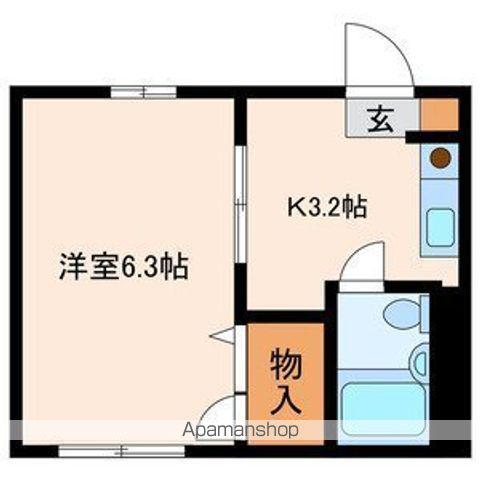 エスペランサ調布(1K/2階)の間取り写真