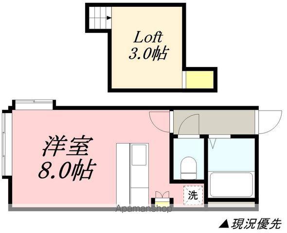 AMS桜E棟(ワンルーム/2階)の間取り写真