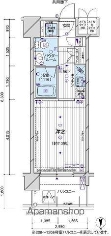 メインステージパーク大山(1K/8階)の間取り写真