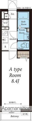 リブリクレア(1K/2階)の間取り写真