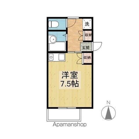 第2ホーメスト一社(1K/3階)の間取り写真
