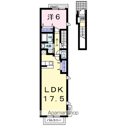 プラウド幕張本郷Ⅷ(1LDK/2階)の間取り写真