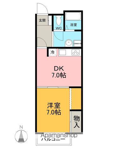 メゾン・アンジュ(1DK/3階)の間取り写真