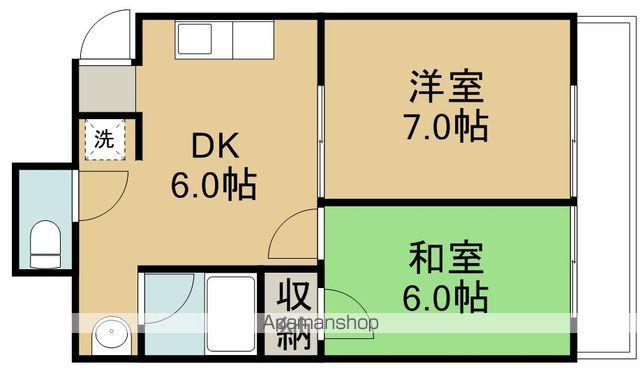 パストラル大和(2DK/5階)の間取り写真