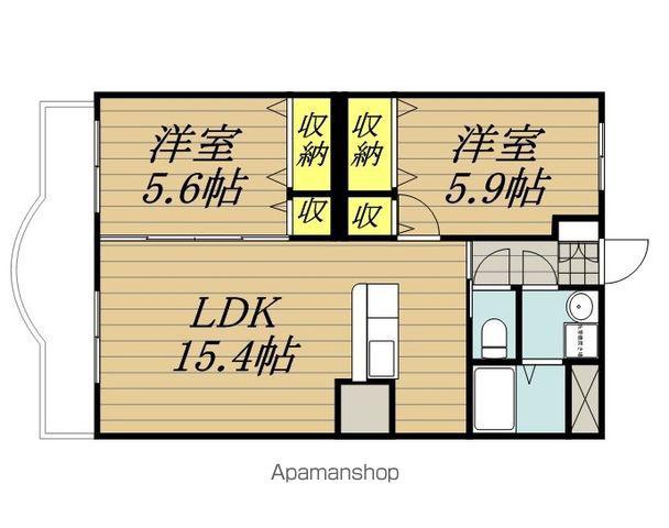 メゾン・ルシオル(2LDK/1階)の間取り写真