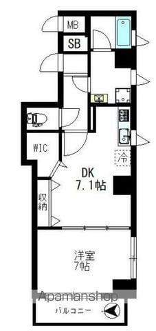 吉光ビル(1DK/9階)の間取り写真