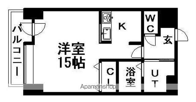 内山ビル(ワンルーム/3階)の間取り写真