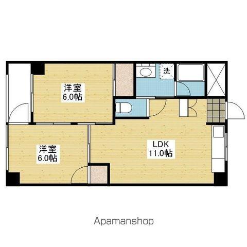 シャルマンコーポ土居(2LDK/6階)の間取り写真