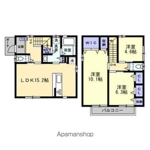 高松琴平電鉄琴平線 太田駅(高松) 徒歩23分 2階建 築16年(3LDK)の間取り写真