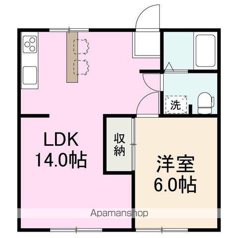 つくしコーポ(1LDK/1階)の間取り写真