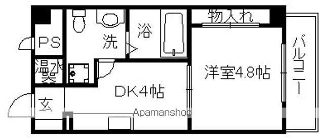 プログレスアペゼ(1K/6階)の間取り写真