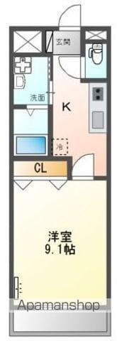 ピア・BELL(1K/1階)の間取り写真