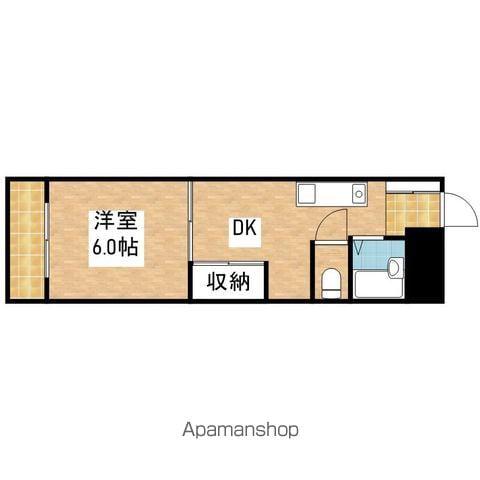第2中川ビル(1DK/4階)の間取り写真