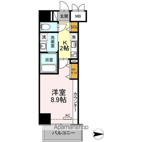 ロイヤルスクエア徳川(1K/6階)の間取り写真
