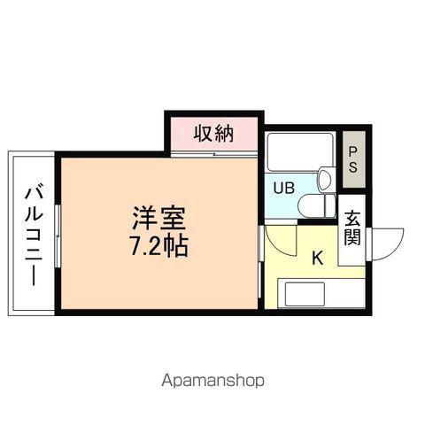 ラフィネ東町(1K/2階)の間取り写真