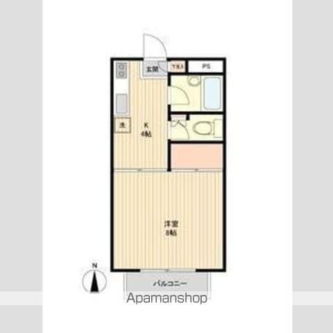 ハウス松園(1K/2階)の間取り写真