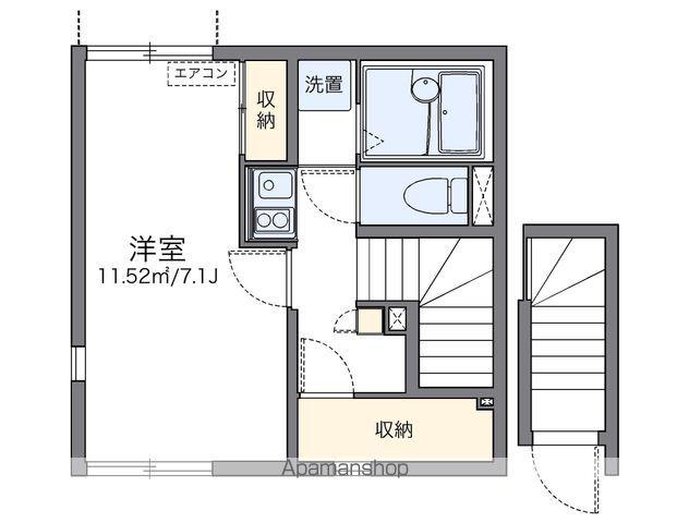 レオネクスト山下(1K/2階)の間取り写真