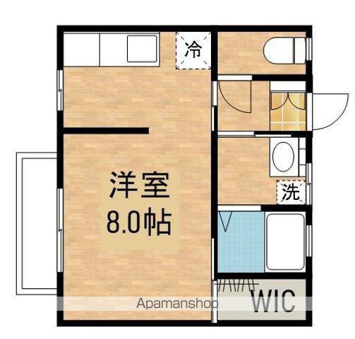 サンティーヌ白水(1K/1階)の間取り写真
