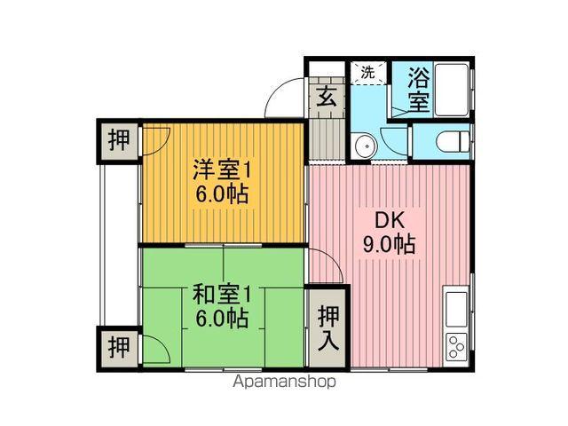 コーポさくら(2DK/1階)の間取り写真