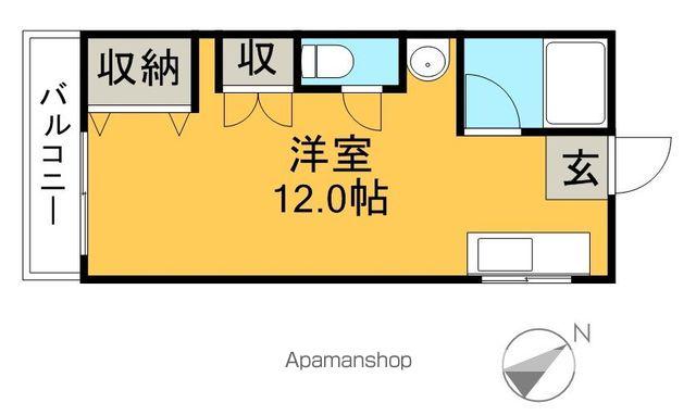 岩崎ハイツ(ワンルーム/4階)の間取り写真