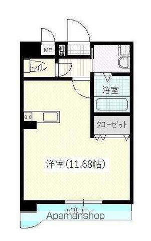 なかよしマンション塩上(1K/4階)の間取り写真