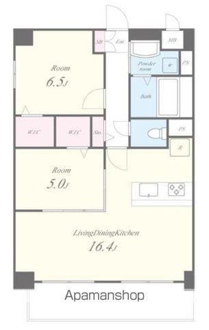 リアレクト白壁(2LDK/2階)の間取り写真