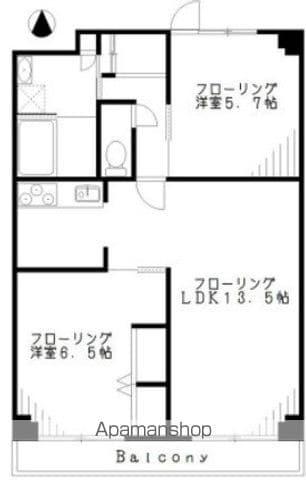 ウィスタリア(3LDK/4階)の間取り写真