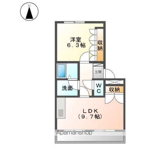 フレーブⅠ(1LDK/2階)の間取り写真