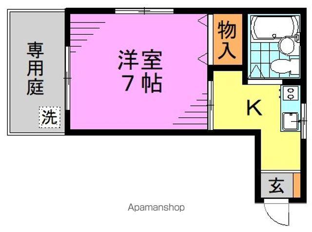ライトハウス泉(1K/1階)の間取り写真