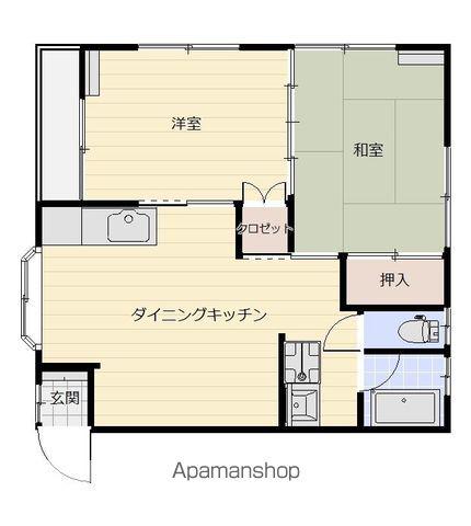 サンパレス韮川3(2DK/2階)の間取り写真