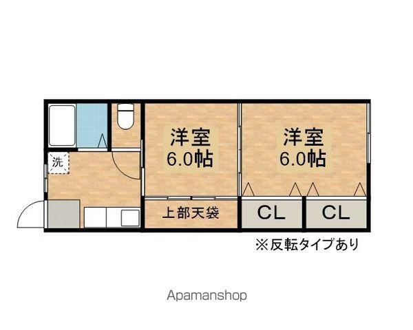 コーポ木菟(2K/2階)の間取り写真