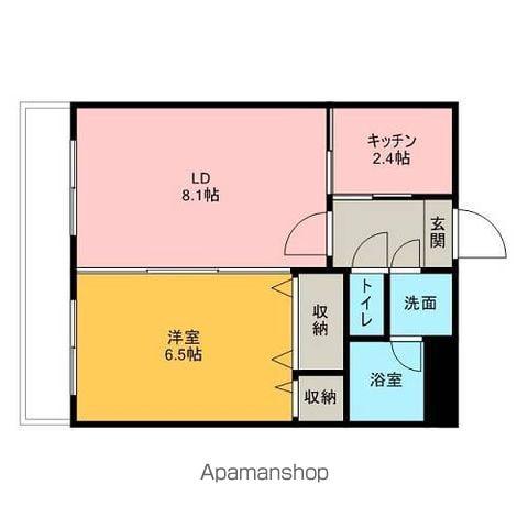 いわきビル今宿(1LDK/3階)の間取り写真