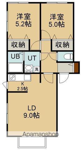 メゾン・ド・KⅡ(2LDK/3階)の間取り写真