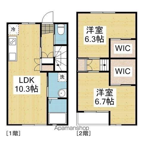 メゾン高岡(2LDK/2階)の間取り写真