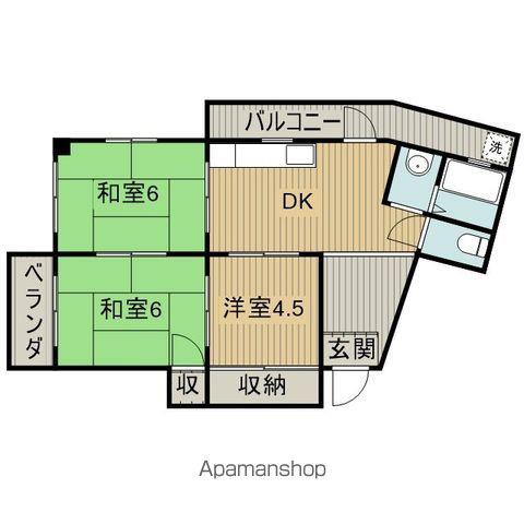 ハイツあゆさ(3DK/2階)の間取り写真