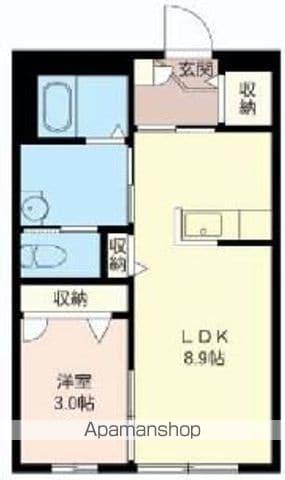 サンファン(1LDK/1階)の間取り写真