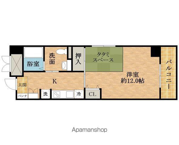 エル・セレーノ府中(1K/4階)の間取り写真