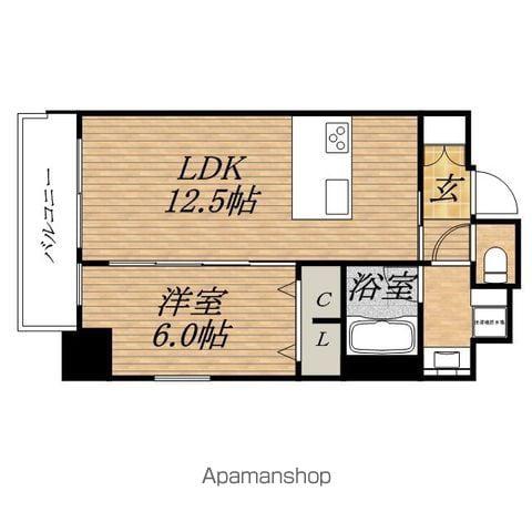 LAXRASS本町東(1LDK/10階)の間取り写真