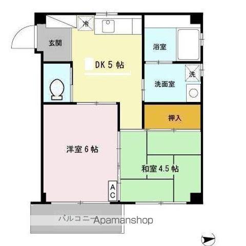 ロイヤルプラザ(2K/3階)の間取り写真