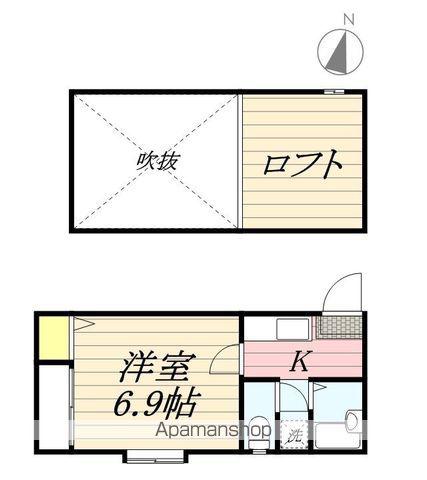 DEAR FLAT姪浜(1K/1階)の間取り写真
