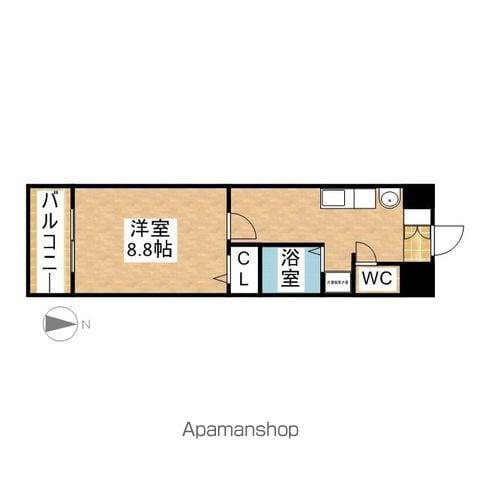 ソレアード関戸(1K/7階)の間取り写真