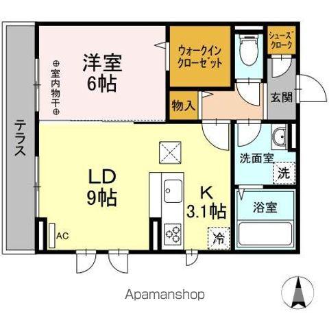 クレールエイワ7(1LDK/1階)の間取り写真