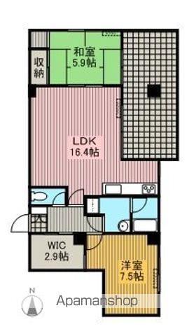 プレシード郡山(2SLDK/1階)の間取り写真