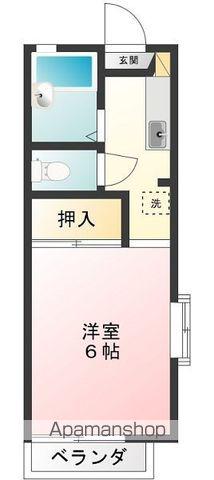 ペニーレイン(1K/1階)の間取り写真