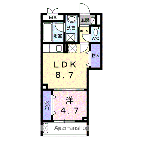 メイガーデン(1LDK/1階)の間取り写真