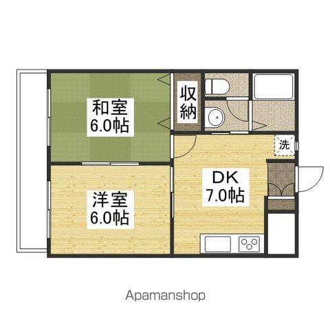 グランドステータスティエラ(2DK/2階)の間取り写真
